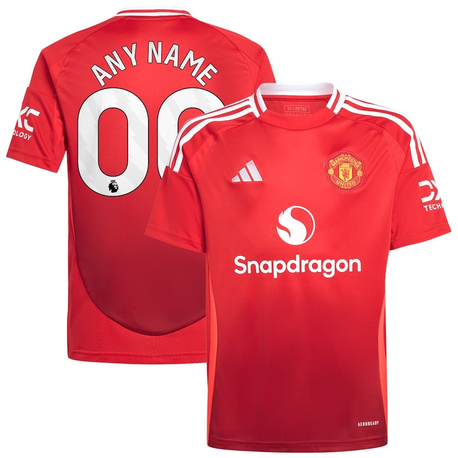 Manchester United 2024/25 Home YOUTH Custom Jersey - Red