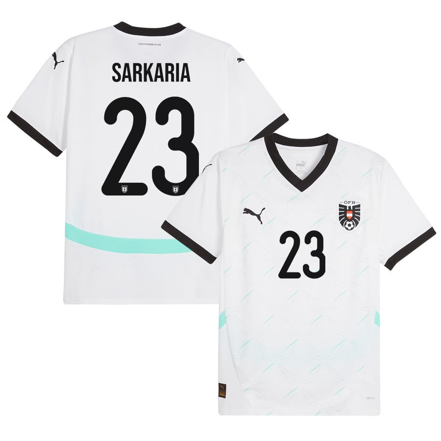 Manprit Sarkaria 23 Austria National Team 2024/25 Away Men Jersey - White