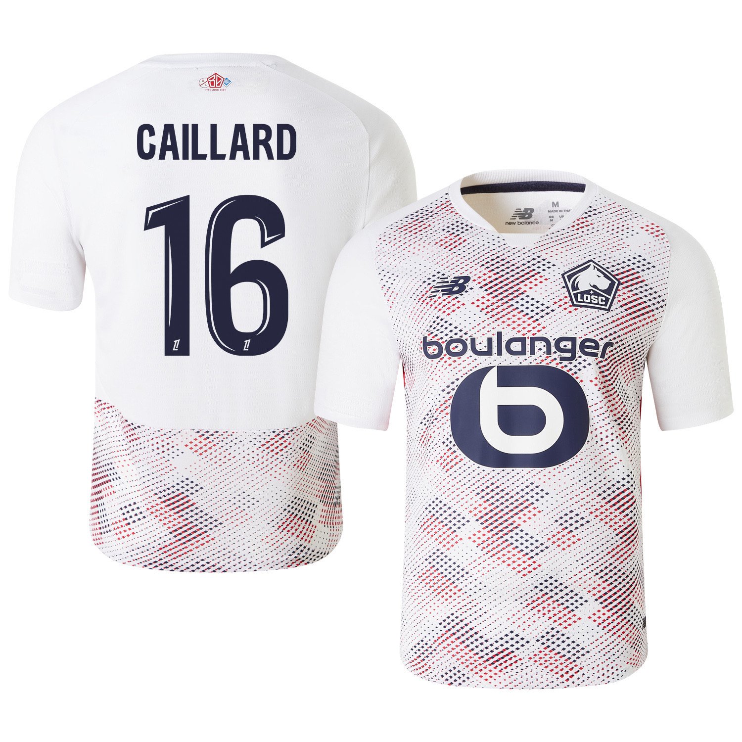 Marc-Aurèle Caillard 16 LOSC Lille 2024/25 Away Men Jersey - White