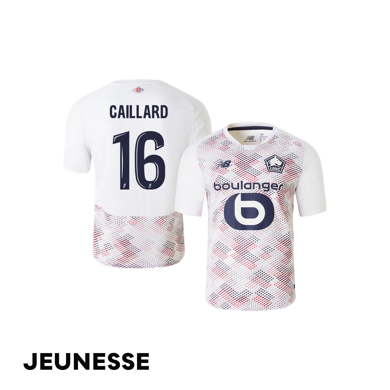Marc-Aurèle Caillard 16 LOSC Lille 2024/25 Away YOUTH Jersey - White