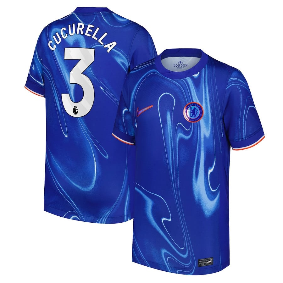 Marc Cucurella 3 Chelsea 2024/25 Home YOUTH Jersey - Blue