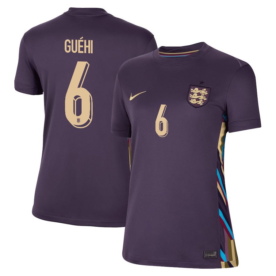 Marc Guéhi 6 England 2024/25 Away Stadium Football Women Jersey - Purple