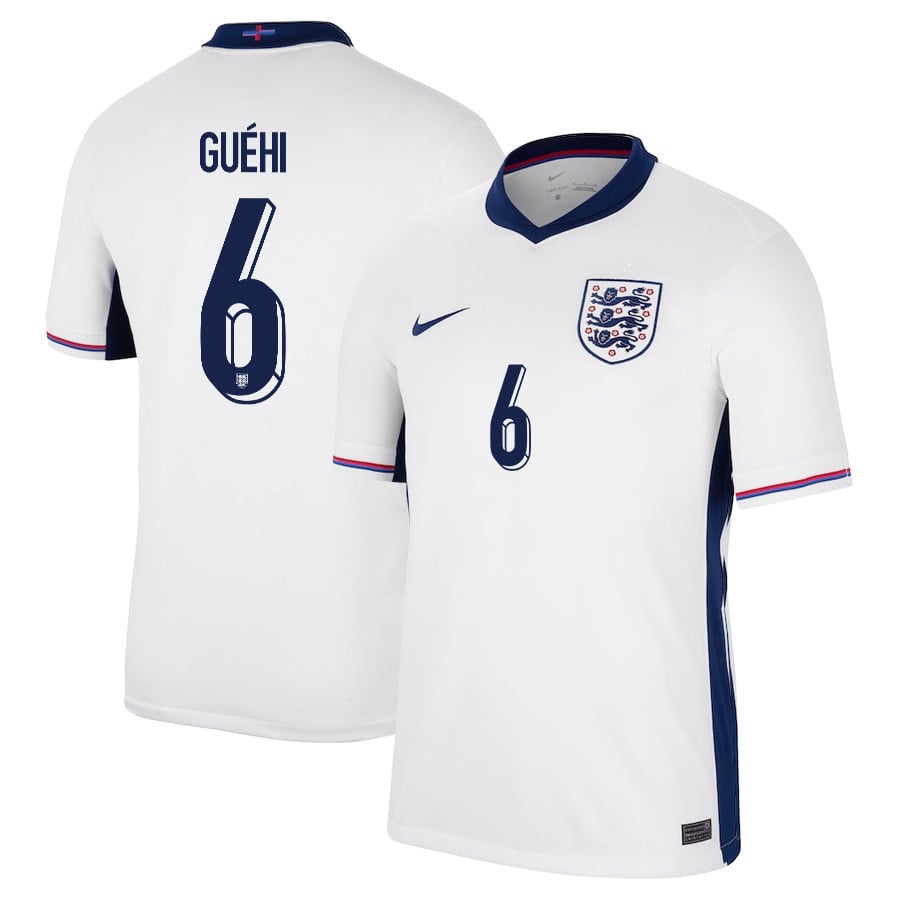 Marc Guéhi 6 England 2024/25 Home Stadium Football Jersey - Men White