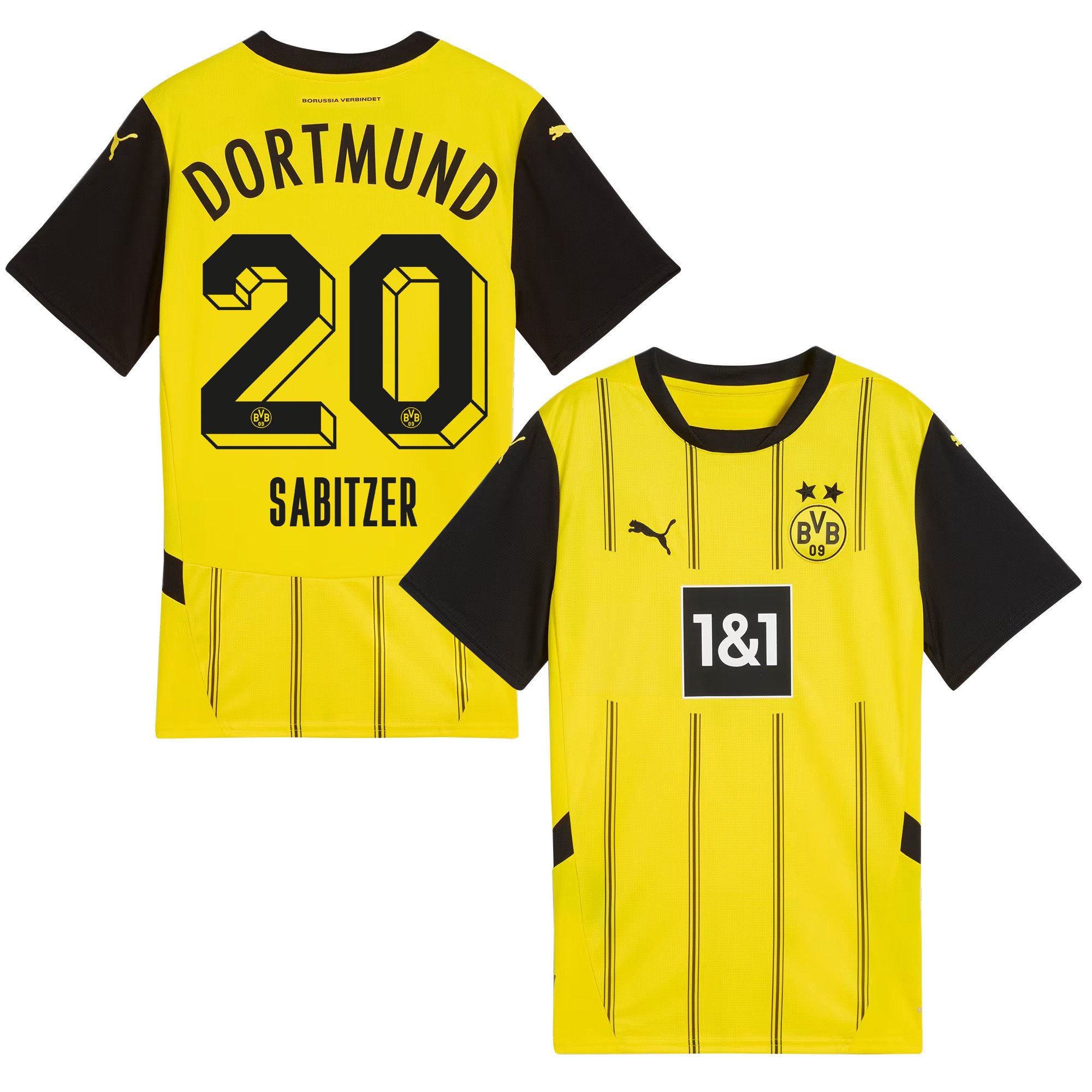 Marcel Sabitzer 20 Borussia Dortmund 2024/25 Home Jersey - Men Yellow