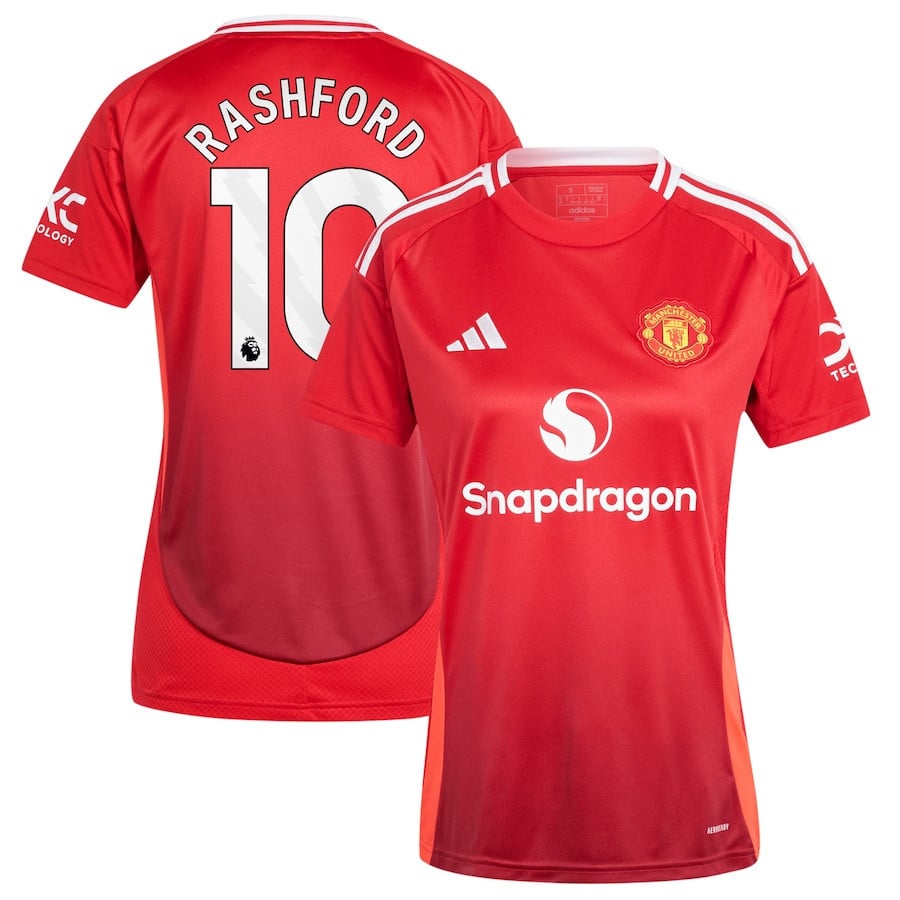 Marcus Rashford 10 Manchester United 2024/25 Home Women Jersey - Red