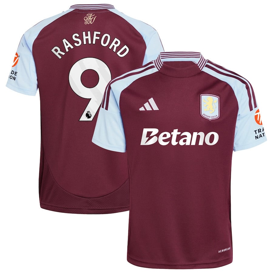 Marcus Rashford 9 Aston Villa 2024/25 Home Men Jersey - Claret