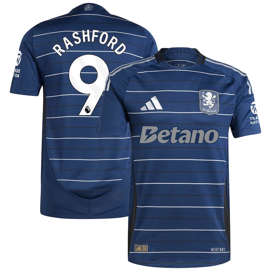 Marcus Rashford 9 Aston Villa 2024/25 Third Men Jersey - Navy