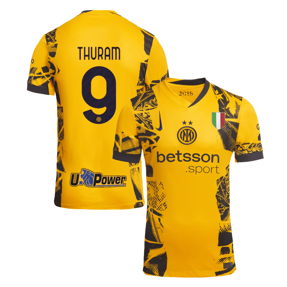 Marcus Thuram 9 Inter Milan 2024/25 Third Men Jersey - Yellow