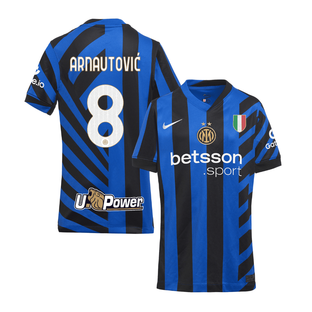 Marko Arnautović 8 Inter Milan 2024/25 Home YOUTH Jersey - Blue