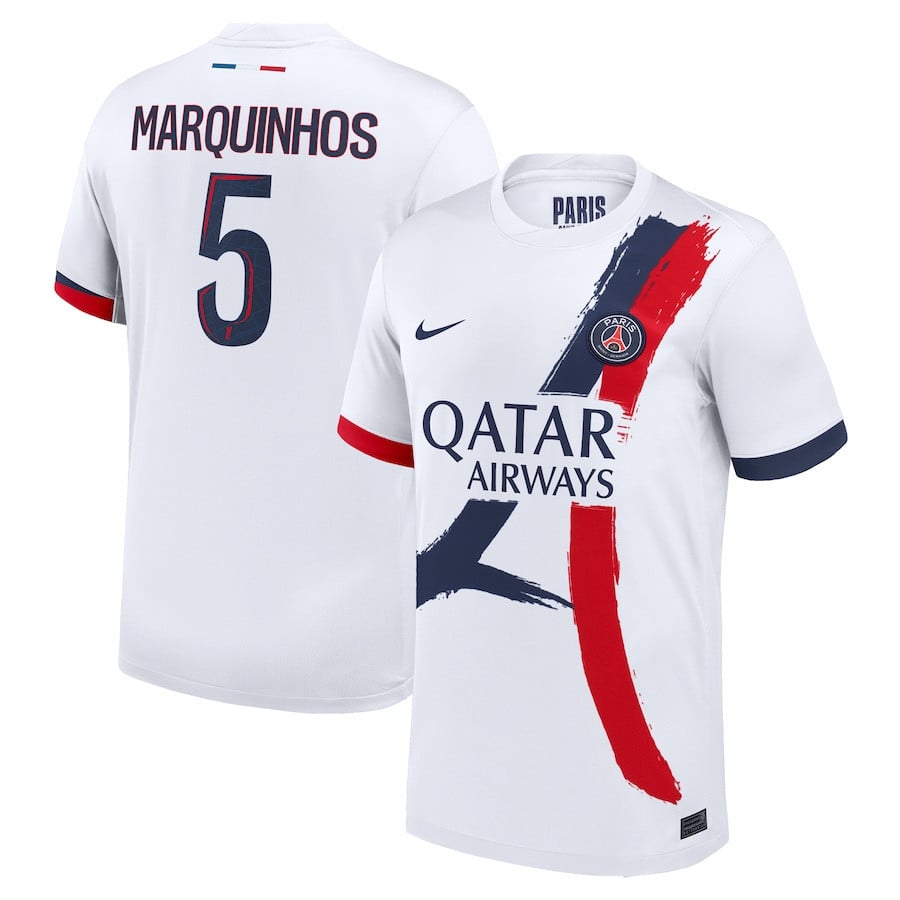 Marquinhos 5 Paris Saint-Germain 2024/25 Away Men Jersey - White