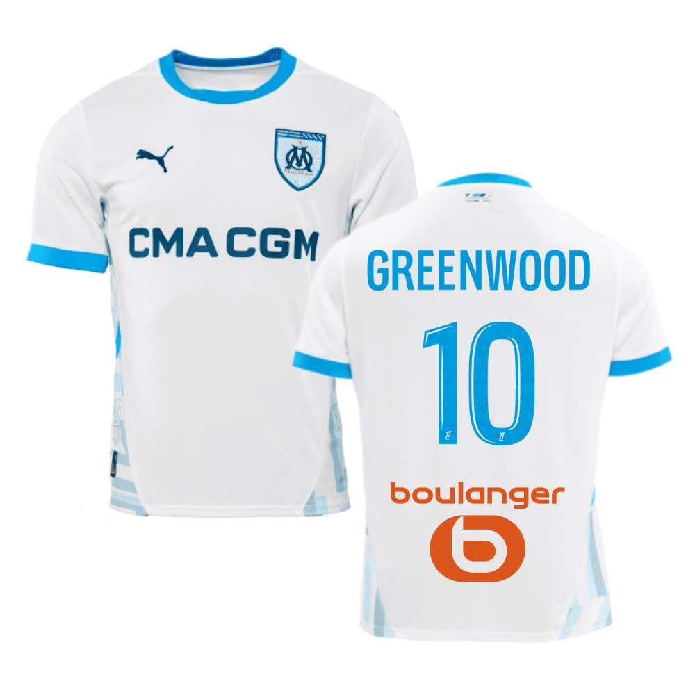 Mason Greenwood 10 Olympique de Marseille 2024/25 Home Men Jersey - White