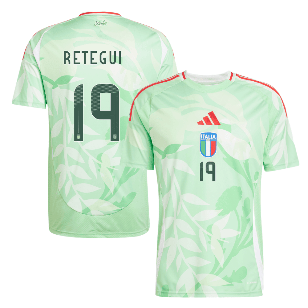 Mateo Retegui 19 Italy National Team 2025/26 Away Men Jersey - Green