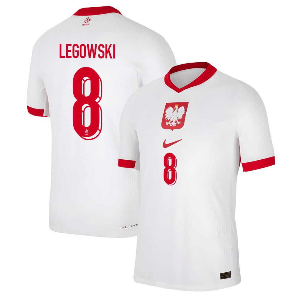 Mateusz Łęgowski 8 Poland National Team 2024/25 Home Men Jersey - White