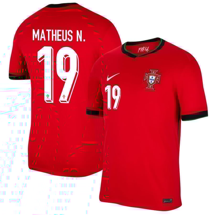 Matheus Nunes 19 Portugal National Team 2024/25 Home Men Jersey - Red