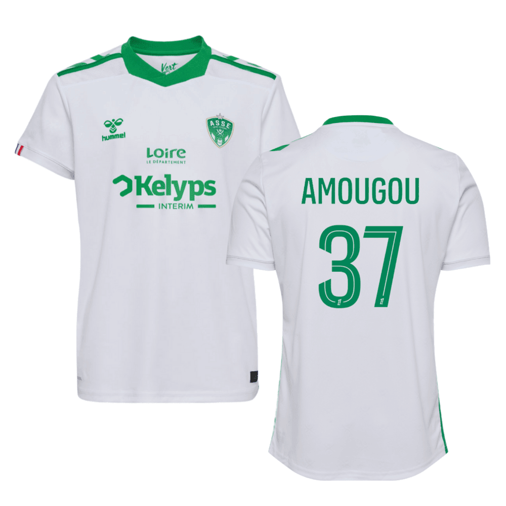 Mathis Amougou 37 AS Saint-Étienne 2024/25 Away Men Jersey - White