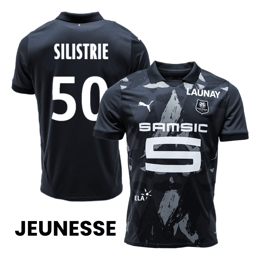 Mathys Silistrie 50 Stade Rennais F.C. 2024/25 Third YOUTH Jersey - Black