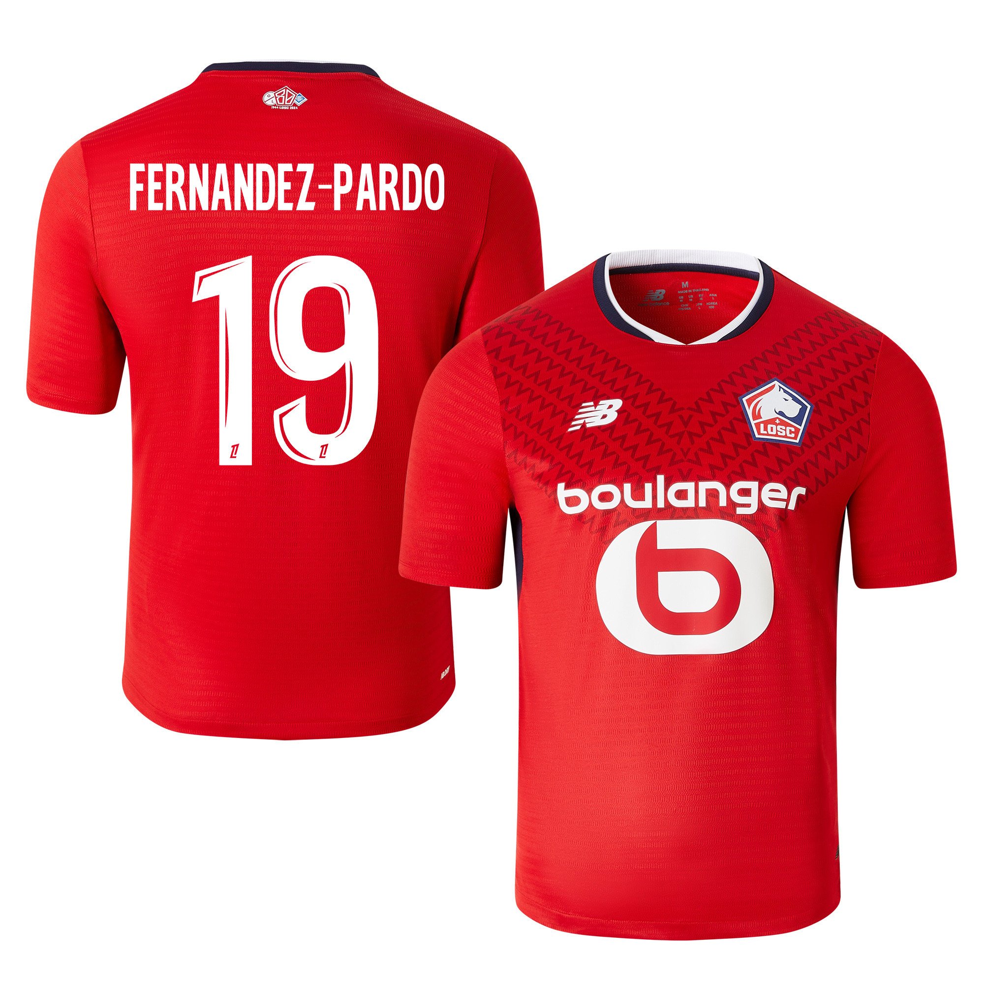 Matias Fernandez-Pardo 19 LOSC Lille 2024/25 Home Men Jersey - Red