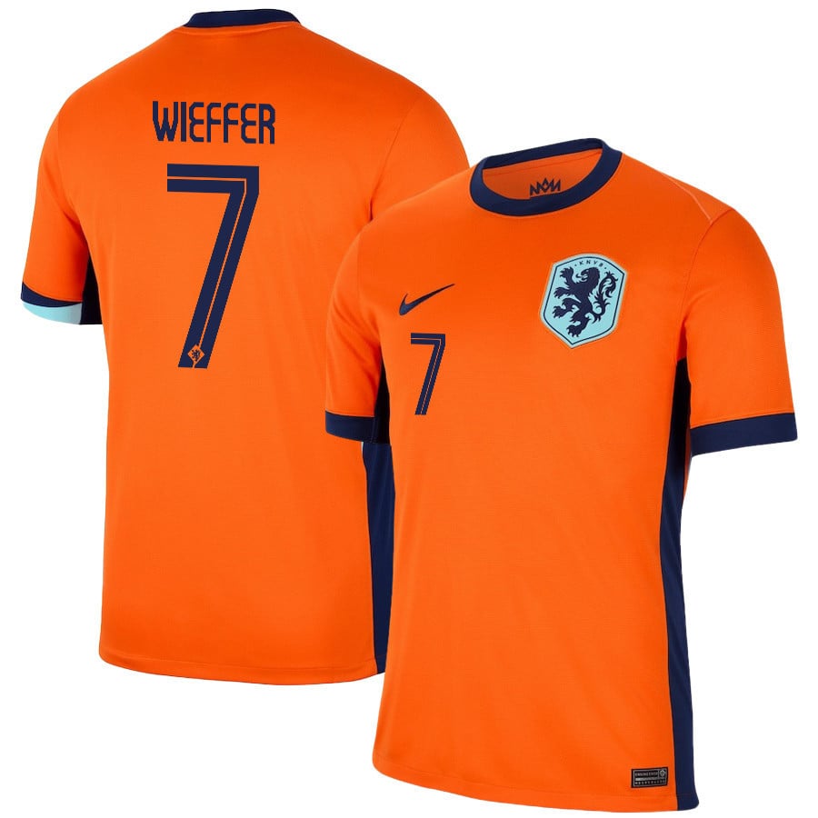 Mats Wieffer 7 Netherlands National Team 2024/25 Home Men Jersey - Orange
