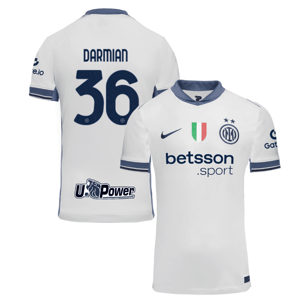 Matteo Darmian 36 Inter Milan 2024/25 Away Men Jersey - White