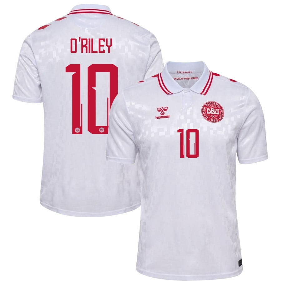 Matthew O'Riley 10 Denmark National Team 2024/25 Away Men Jersey - White