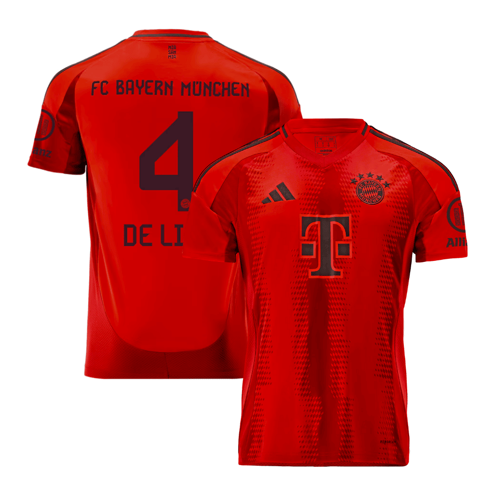 Matthijs de Ligt 4 Bayern Munich 2024/25 Home Men Jersey - Red