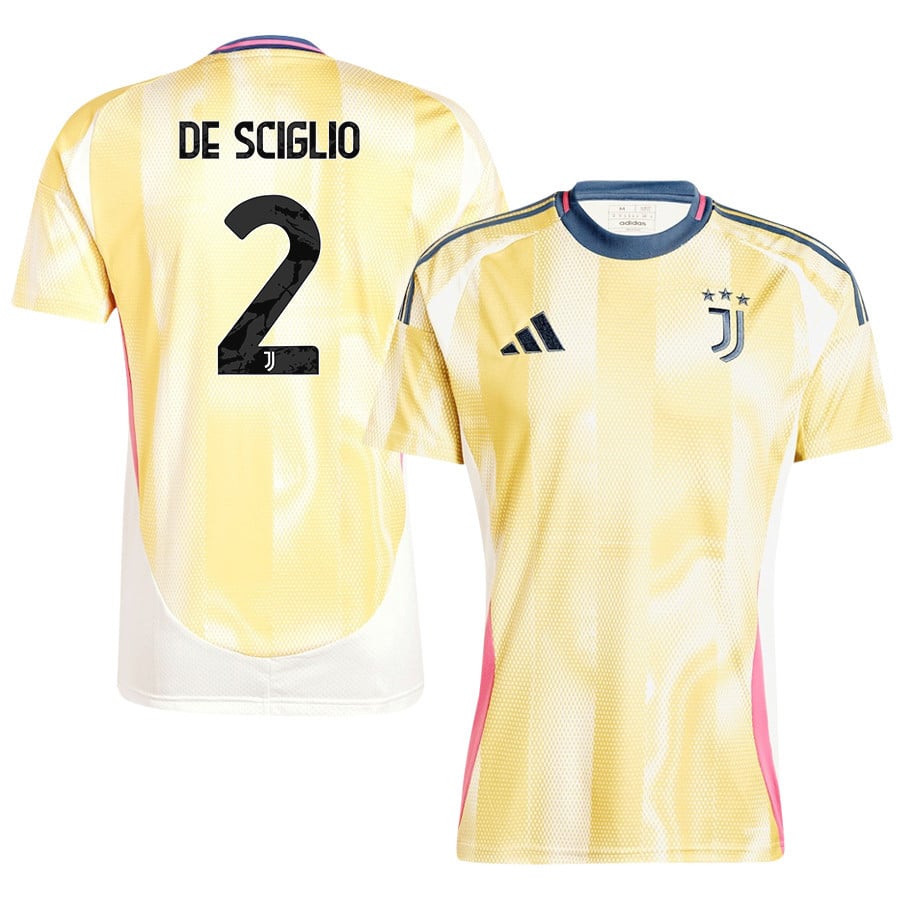 Mattia De Sciglio 2 Juventus 2024/25 Away Men Jersey - Yellow