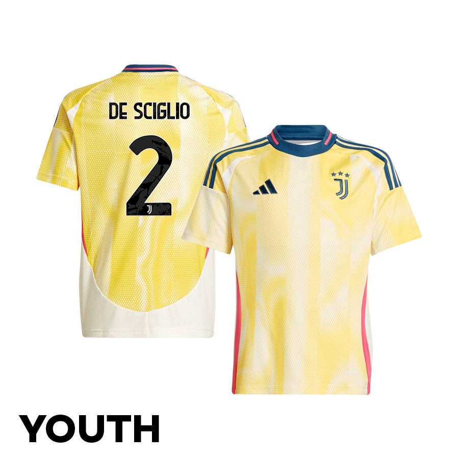 Mattia De Sciglio 2 Juventus 2024/25 Away YOUTH Jersey - Yellow