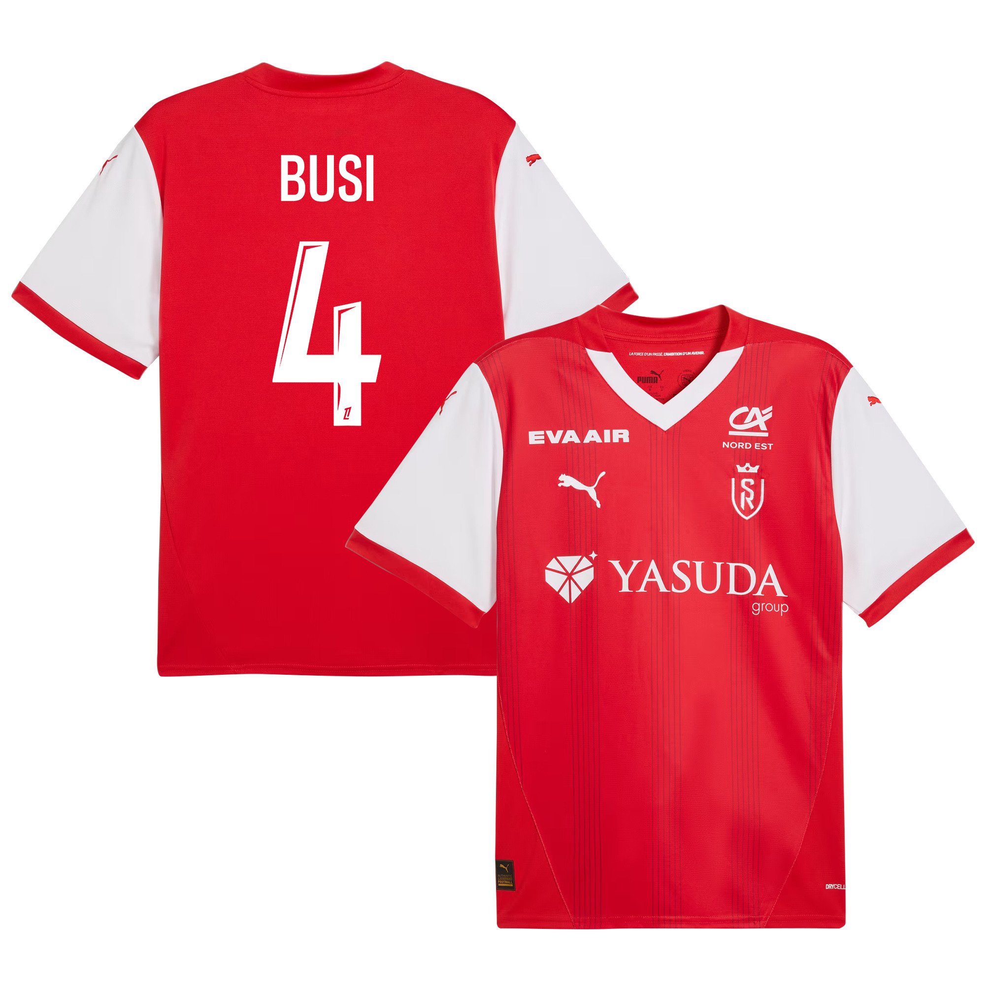 Maxime Busi 4 Stade de Reims 2024/25 Home Men Jersey - Red