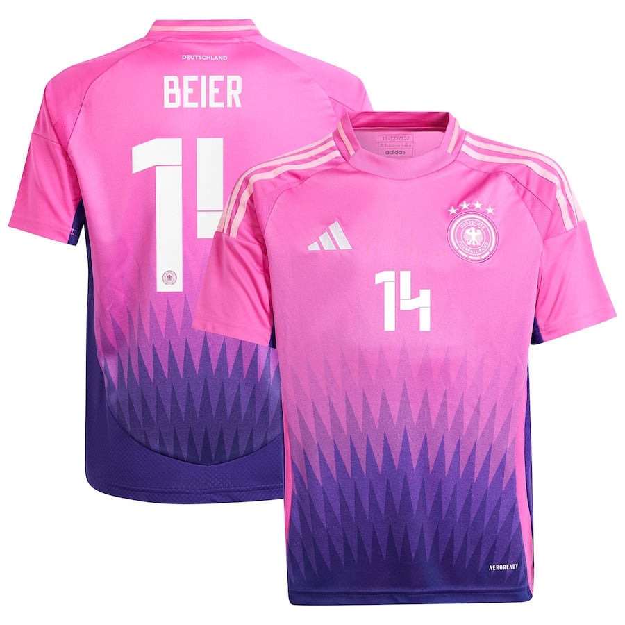 Maximilian Beier 14 Germany National Team 2024 Away YOUTH Jersey - Pink