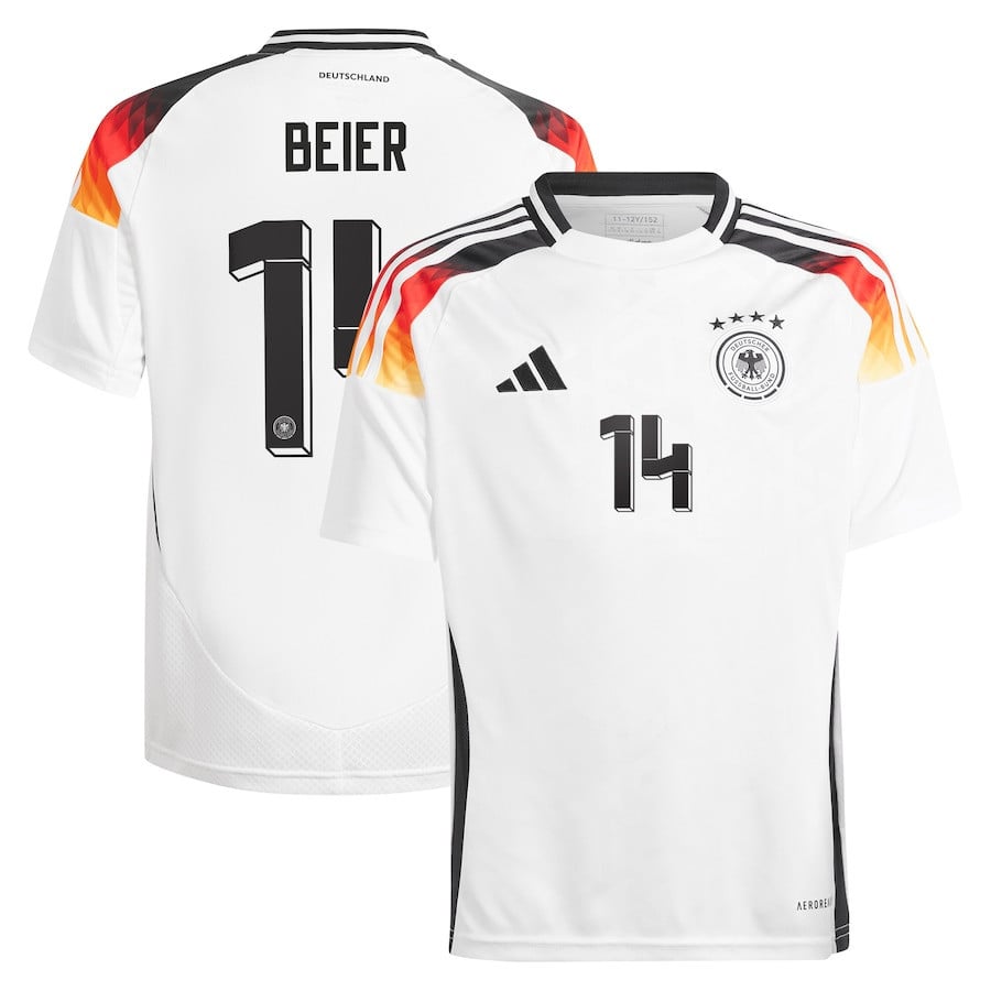 Maximilian Beier 14 Germany National Team 2024 Home YOUTH Jersey - White