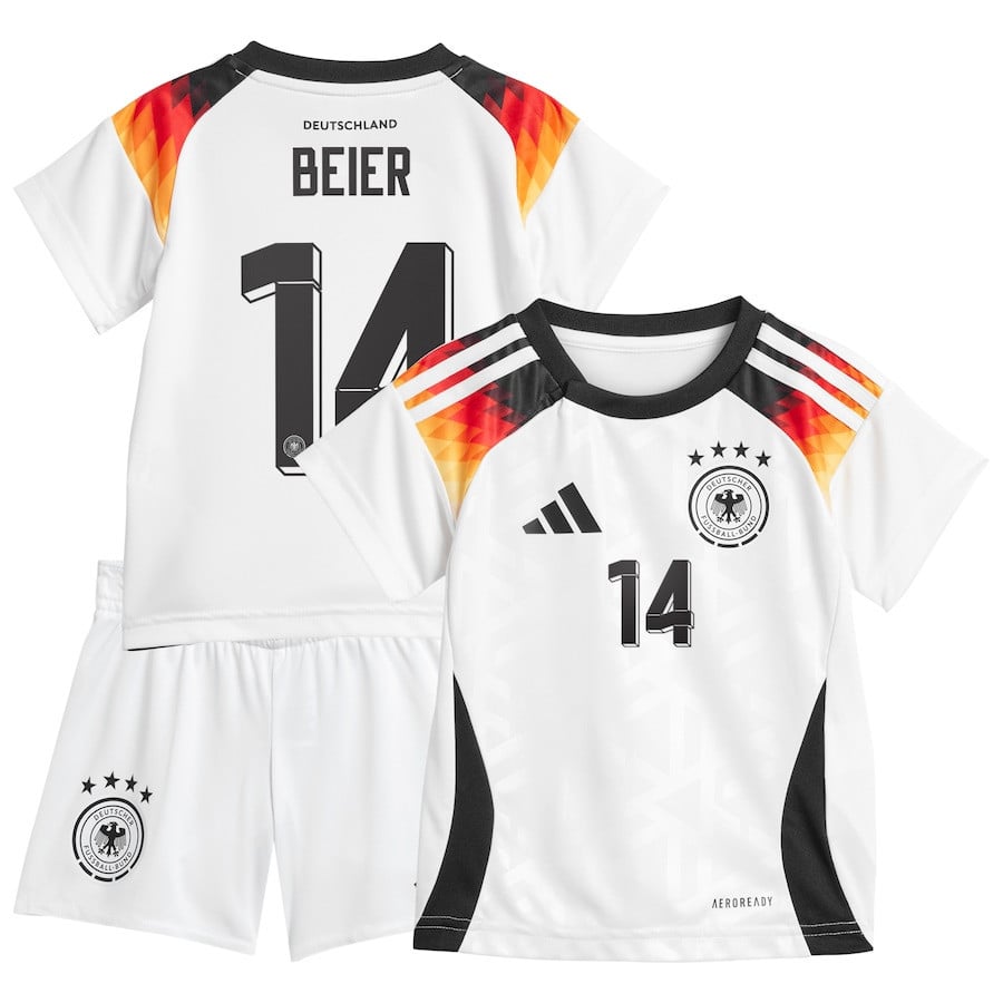 Maximilian Beier 14 Germany National Team 2024 Home YOUTH Kit Jersey - White