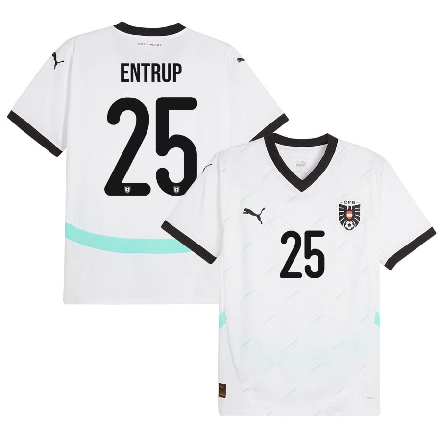 Maximilian Entrup 25 Austria National Team 2024/25 Away Men Jersey - White