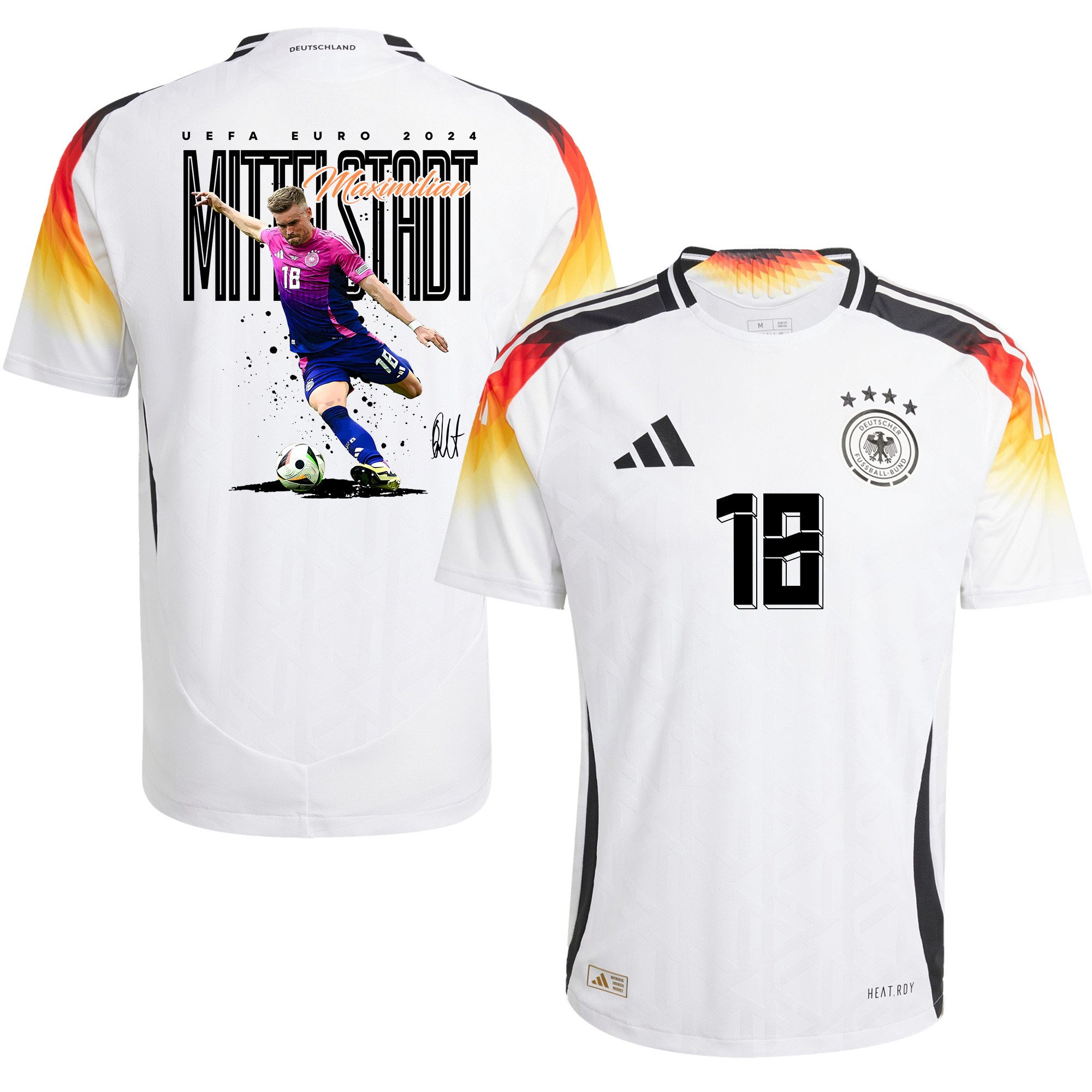 Maximilian Mittelstädt 18 Football Icon Germany 2024/25 Home Jersey - Men, White