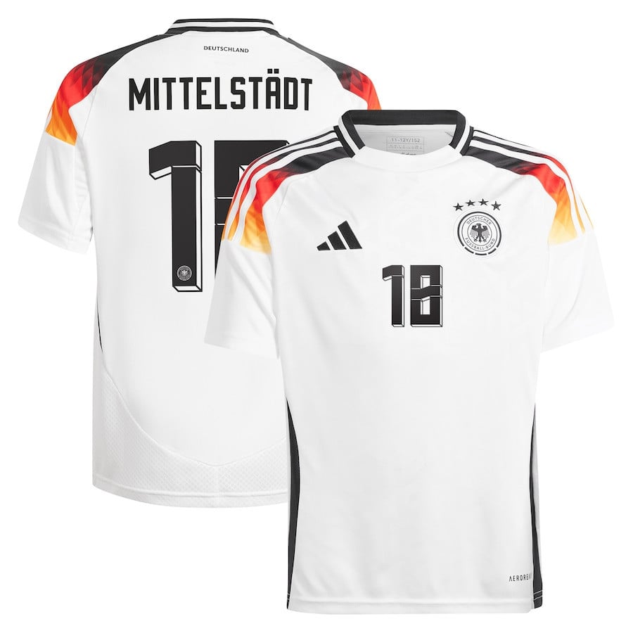 Maximilian Mittelstädt 18 Germany National Team 2024 Home YOUTH Jersey - White