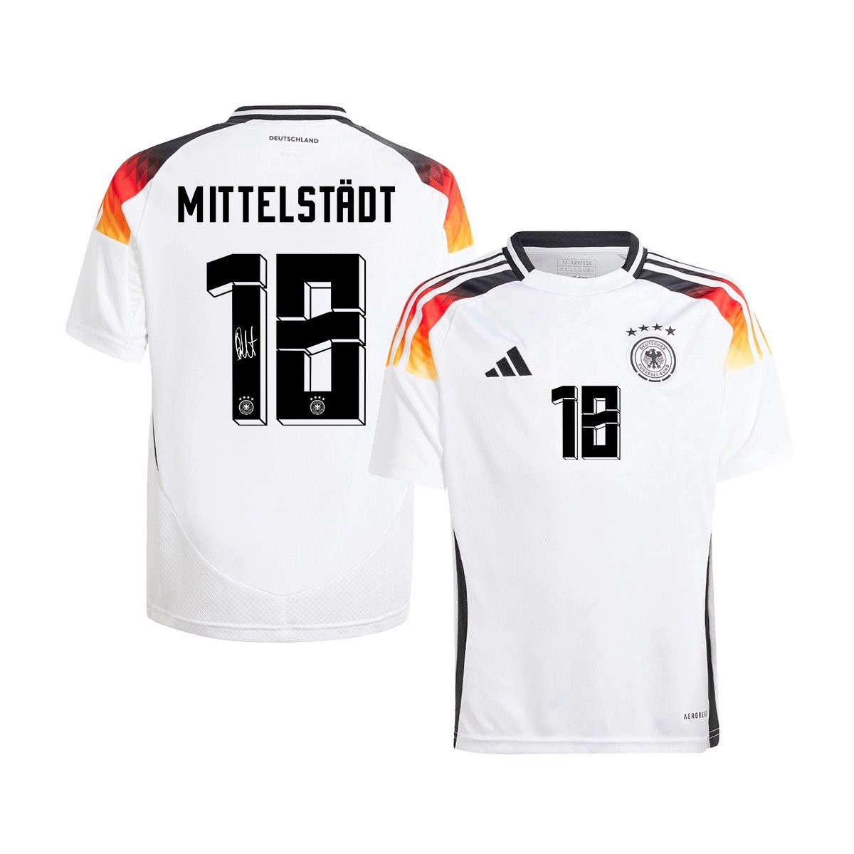 Maximilian Mittelstädt 18 Signed Germany National Team 2024/25 YOUTH Jersey Autographed - Home