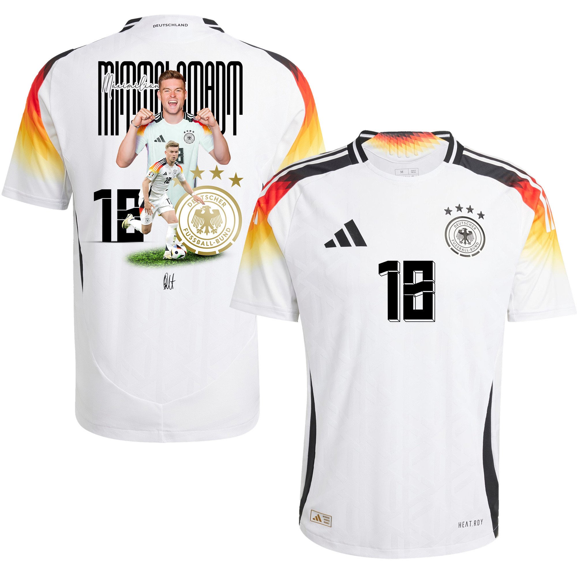Maximilian Mittelstädt 18 Talented Player Germany 2024/25 Home Jersey - Men, White