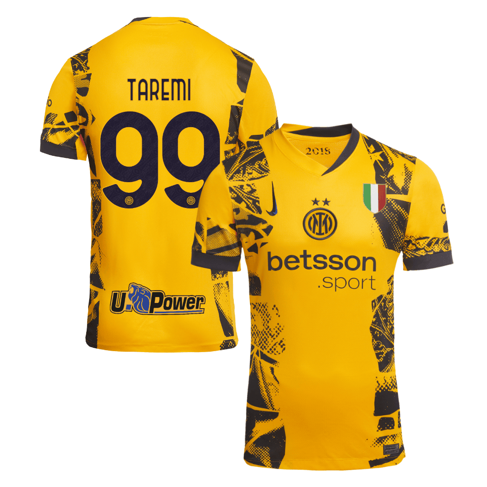 Mehdi Taremi 99 Inter Milan 2024/25 Third Men Jersey - Yellow