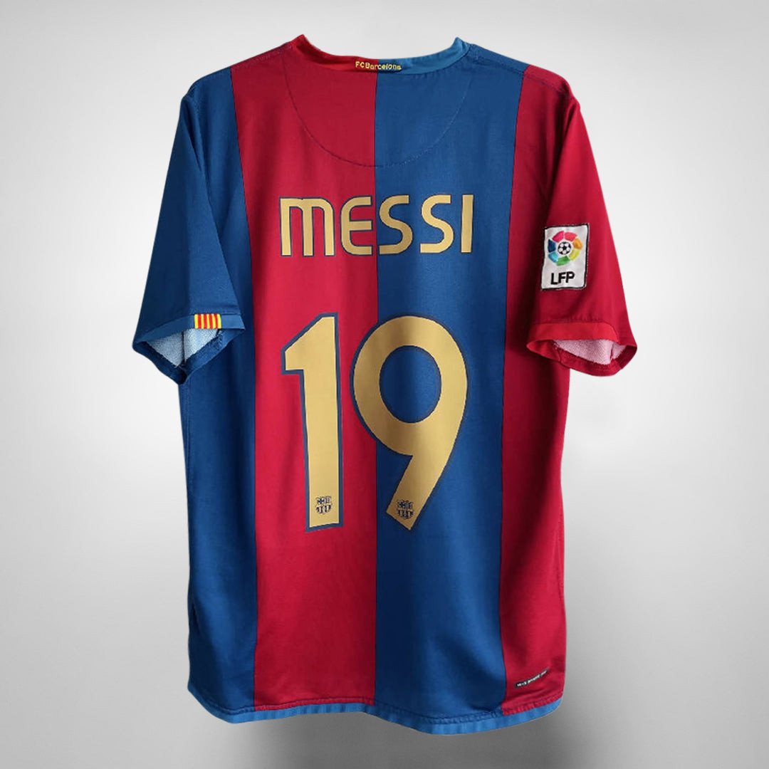 Messi 19 Barcelona 2006-2007 Home Retro Jersey - Men