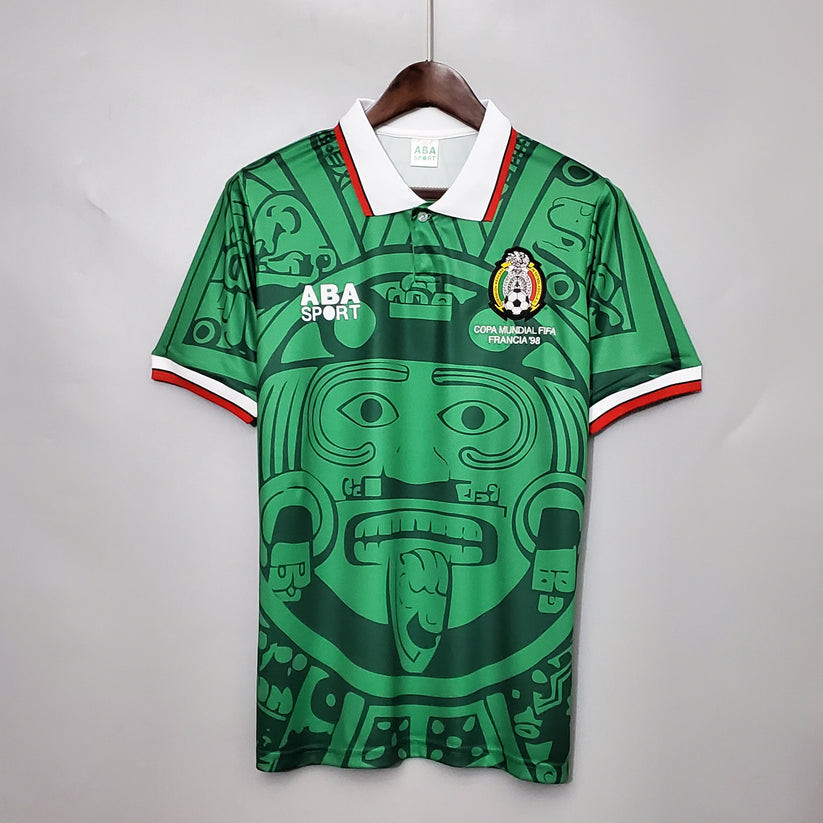 Mexico 1998 Home Retro Men Jersey - Green
