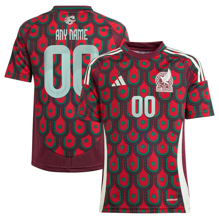 Mexico National Team 2024 Home YOUTH Custom Jersey - Burgundy