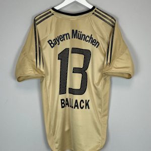 Michael Ballack 13 Bayern Munich 2004/06 Away Men Retro Jersey - Yellow
