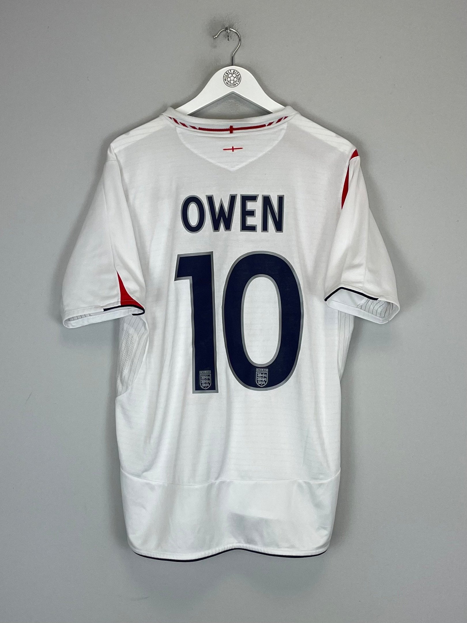 Michael Owen 10 England National Team 2005/07 Home Men Retro Jersey – White