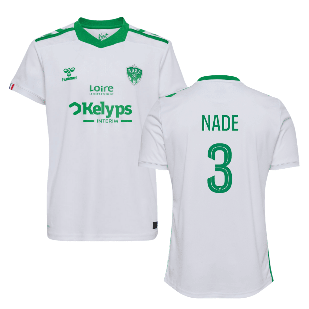Mickael Nade 3 AS Saint-Étienne 2024/25 Away Men Jersey - White