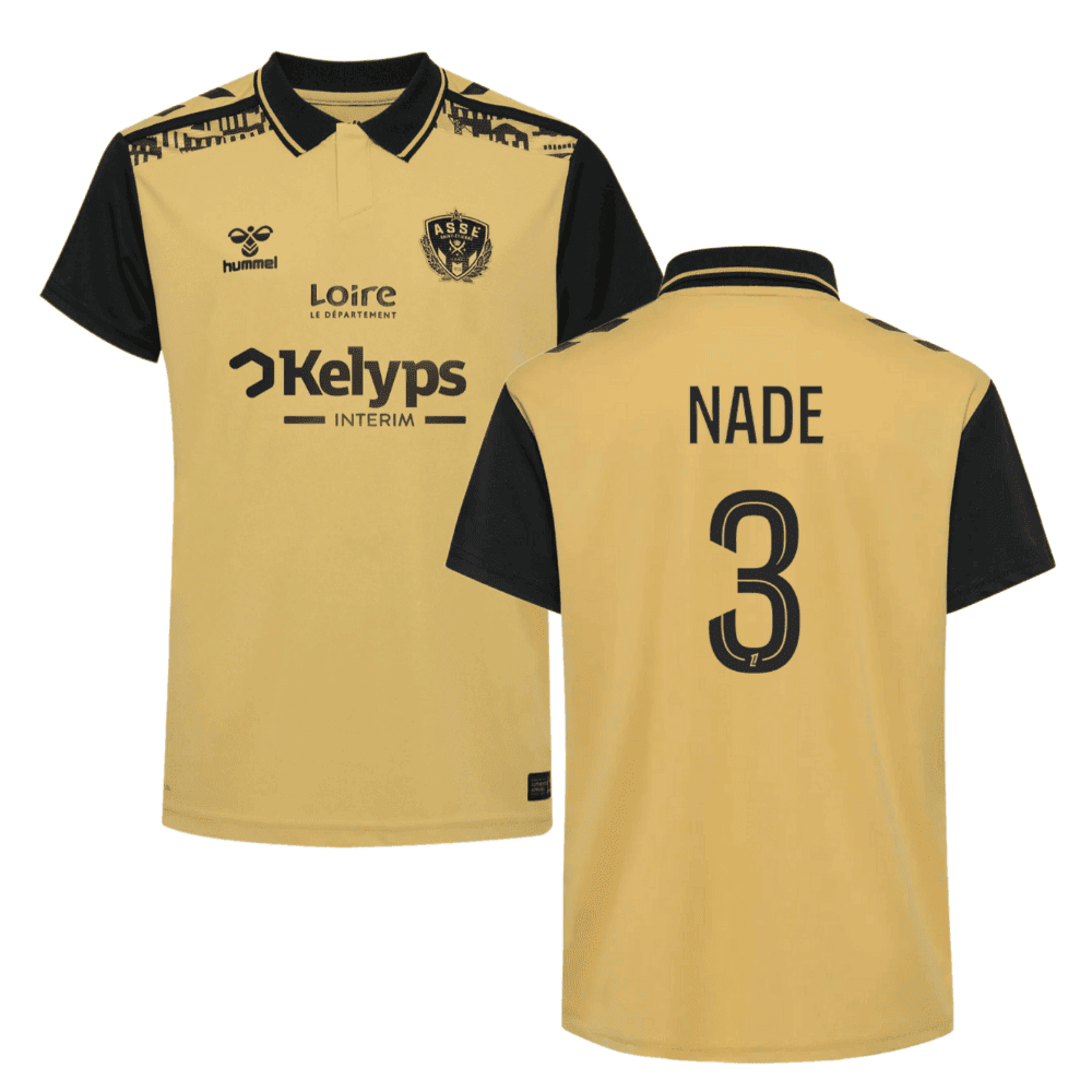 Mickael Nade 3 AS Saint-Étienne 2024/25 Third Men Jersey - Yellow