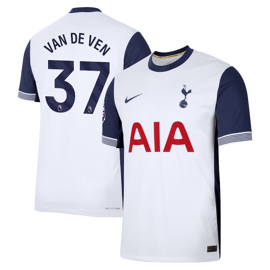 Micky van de Ven 37 Tottenham Hotspur 2024/25 Home Men Jersey - White