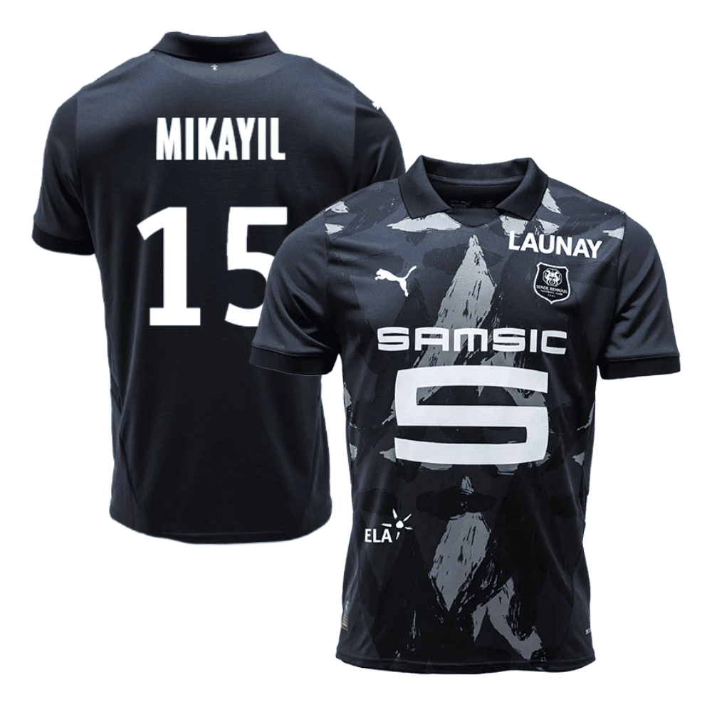 Mikayil Faye 15 Stade Rennais F.C. 2024/25 Third Men Jersey - Black