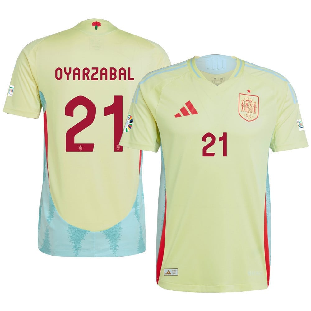 Mikel Oyarzabal 21 Spain National Team 2024 Away Men Jersey - Yellow