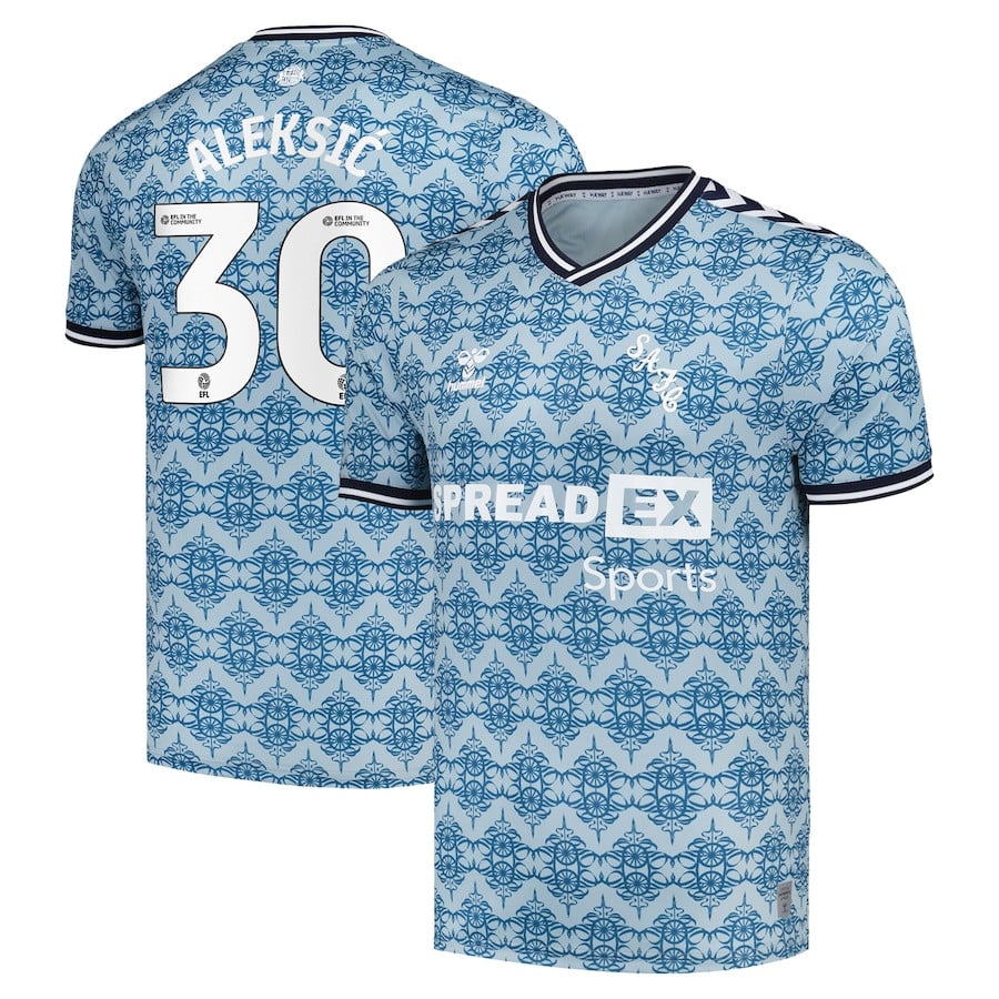 Milan Aleksić 30 Sunderland A.F.C. 2024/25 Third Men Jersey - Dusty Blue