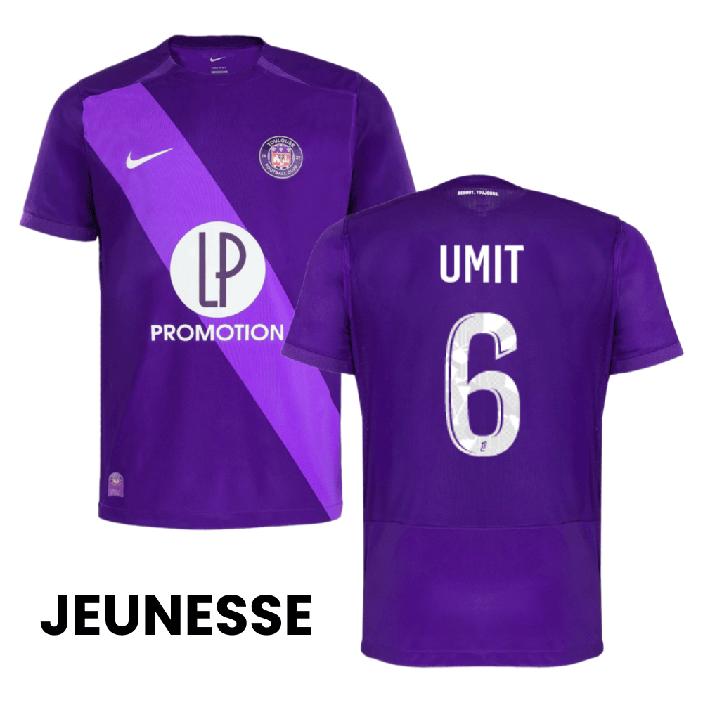 Ümit Akdağ 6 Toulouse FC 2024/25 Home YOUTH Jersey - Purple