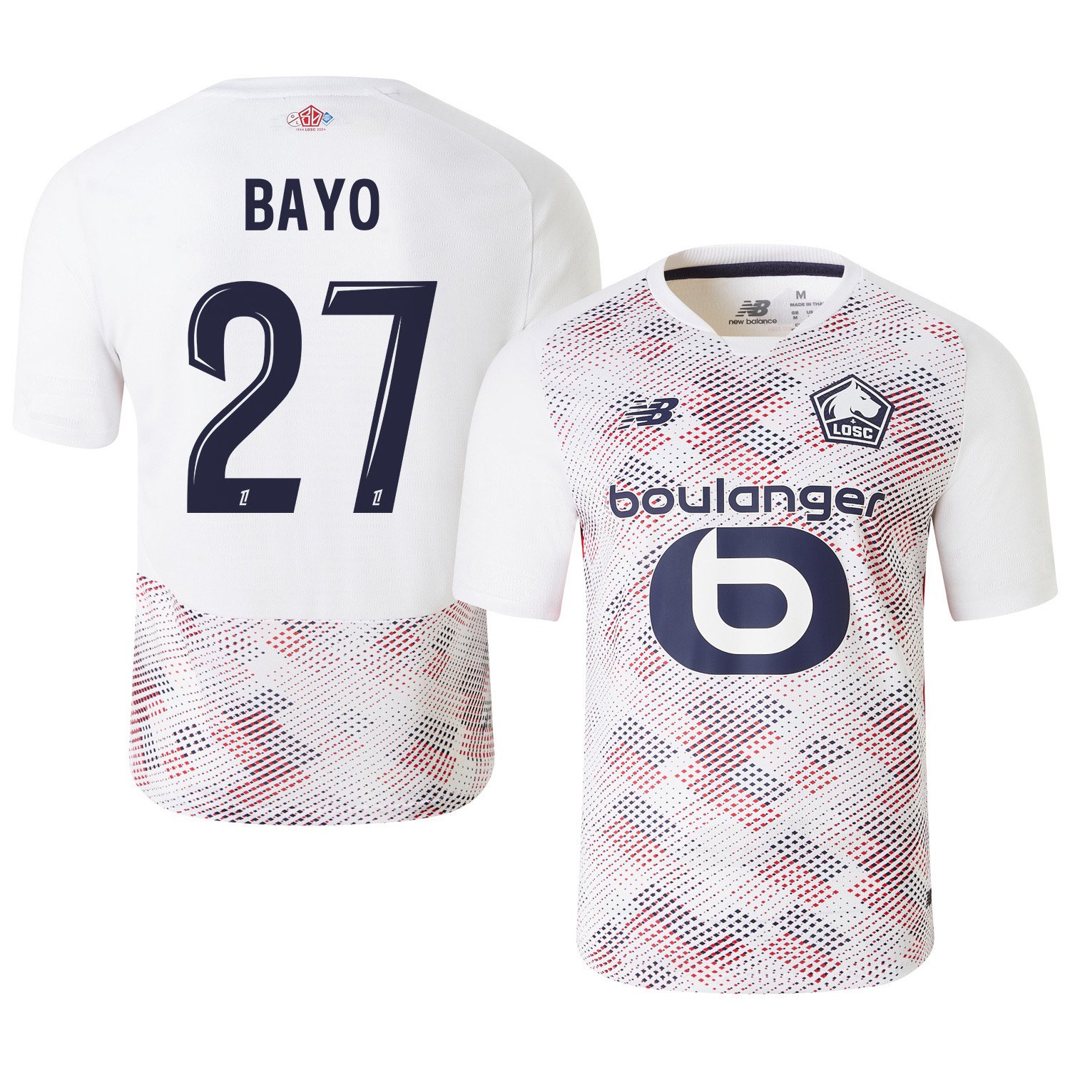 Mohamed Bayo 27 LOSC Lille 2024/25 Away Men Jersey - White